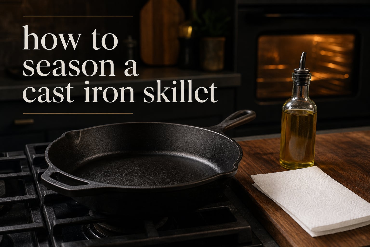 how to season a cast iron skillet
