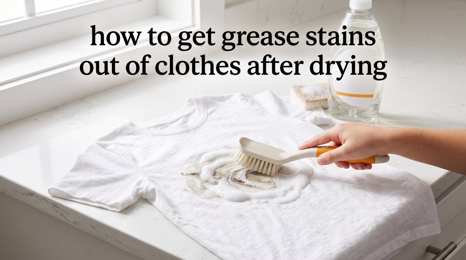 how to get grease stains out of clothes after drying