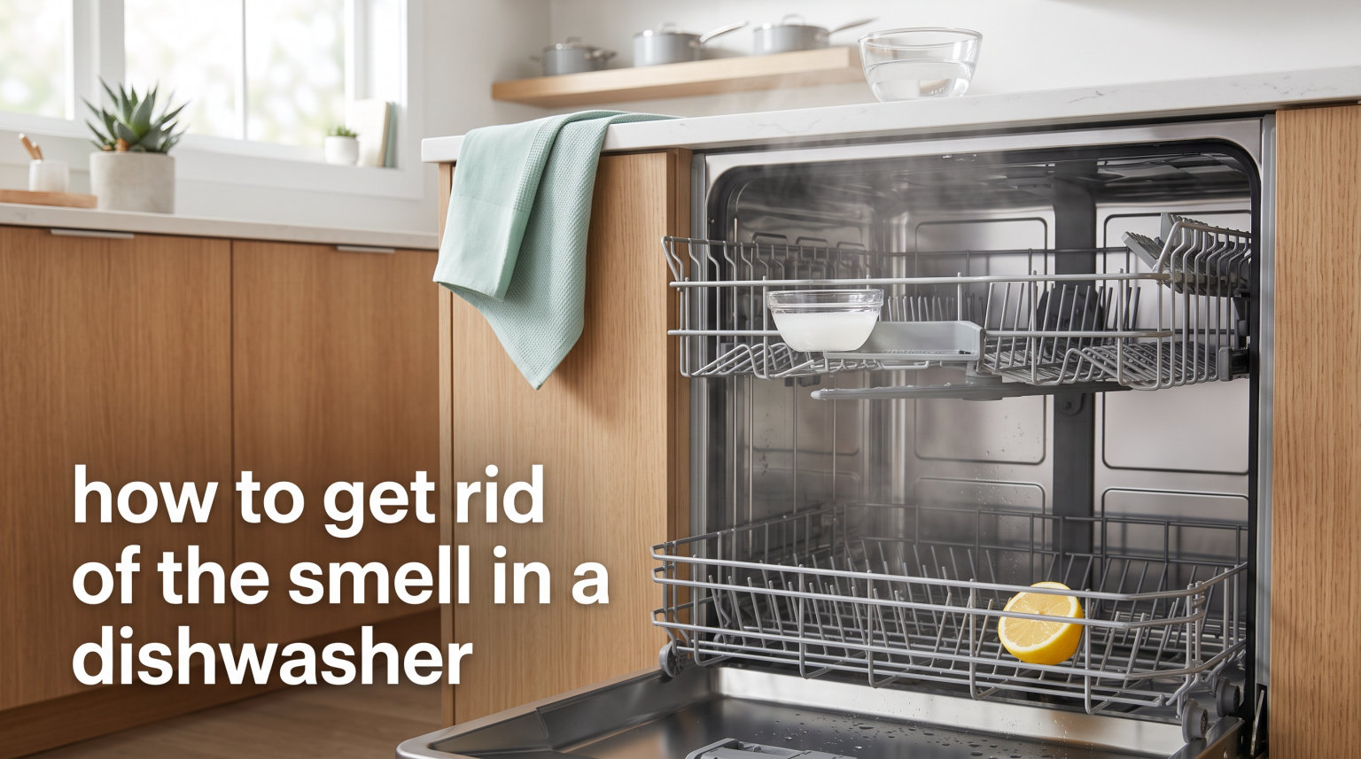 how to get rid of the smell in a dishwasher