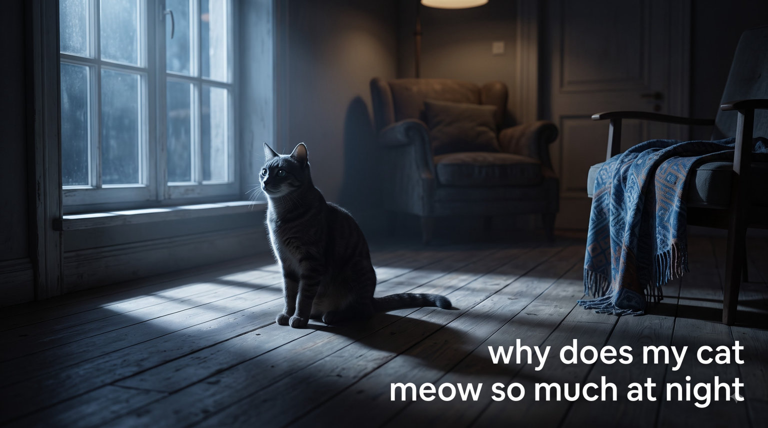 why does my cat meow so much at night