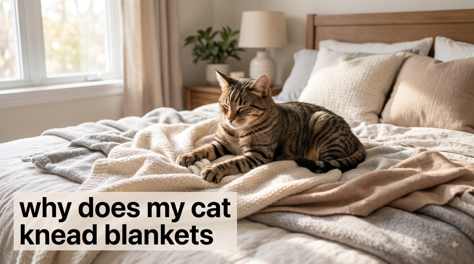 why does my cat knead blankets