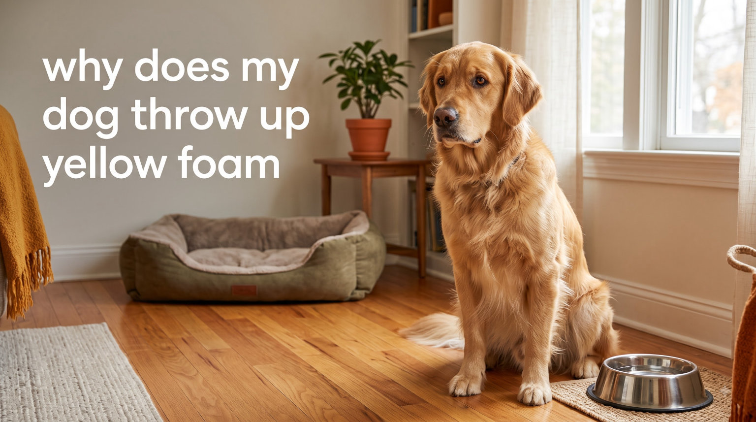 why does my dog throw up yellow foam