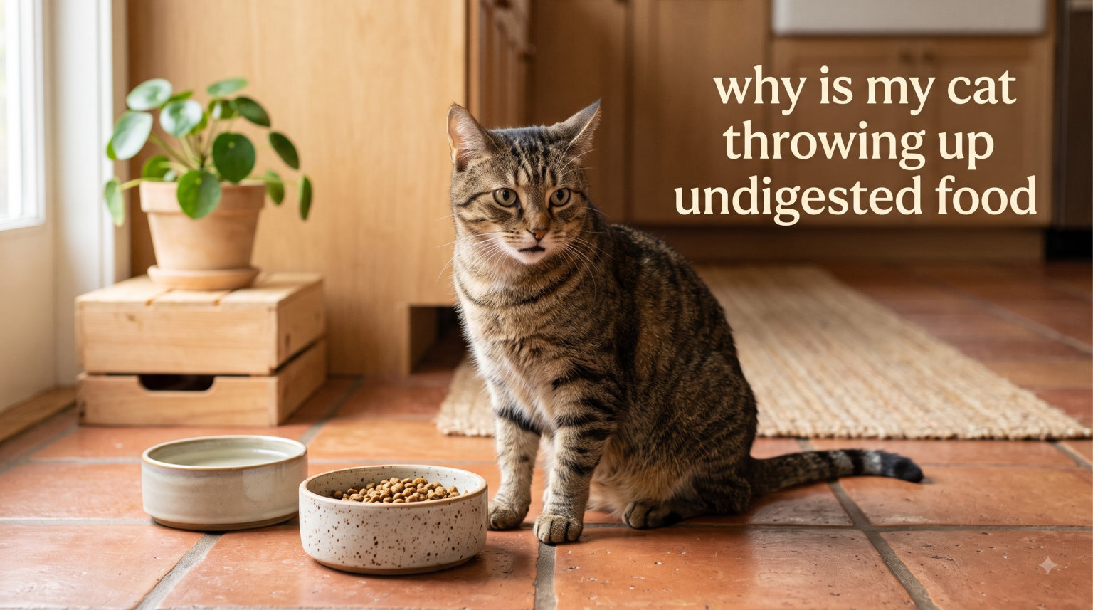 why is my cat throwing up undigested food