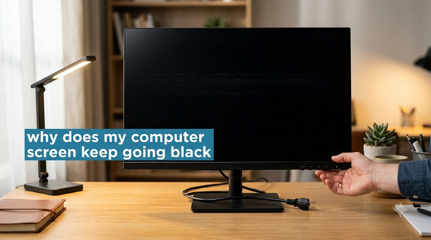 why does my computer screen keep going black