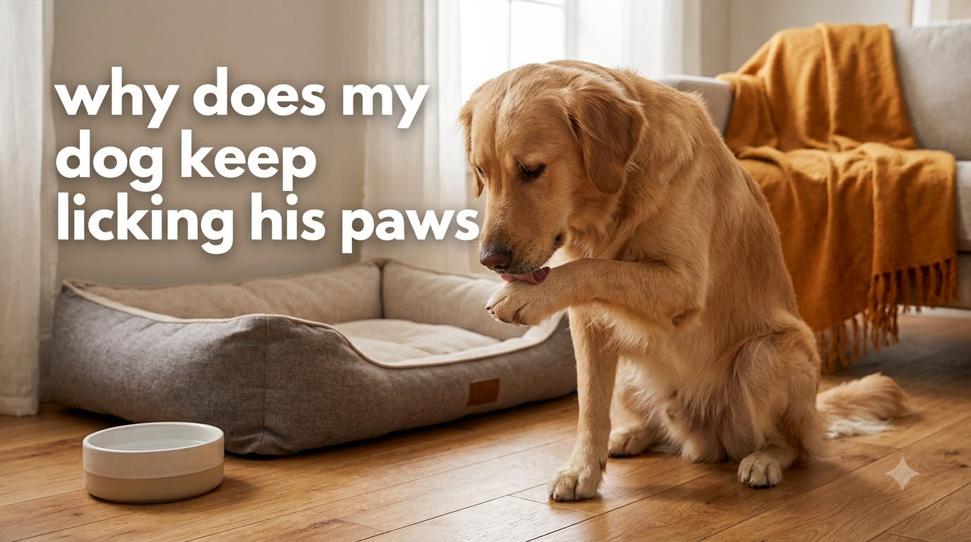 why does my dog keep licking his paws