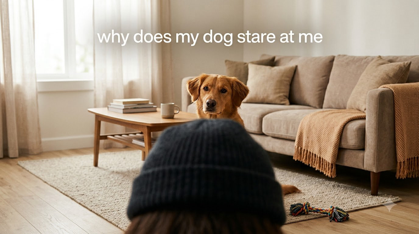 why does my dog stare at me