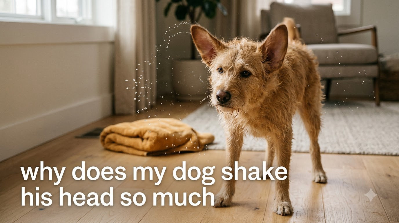 why does my dog shake his head so much