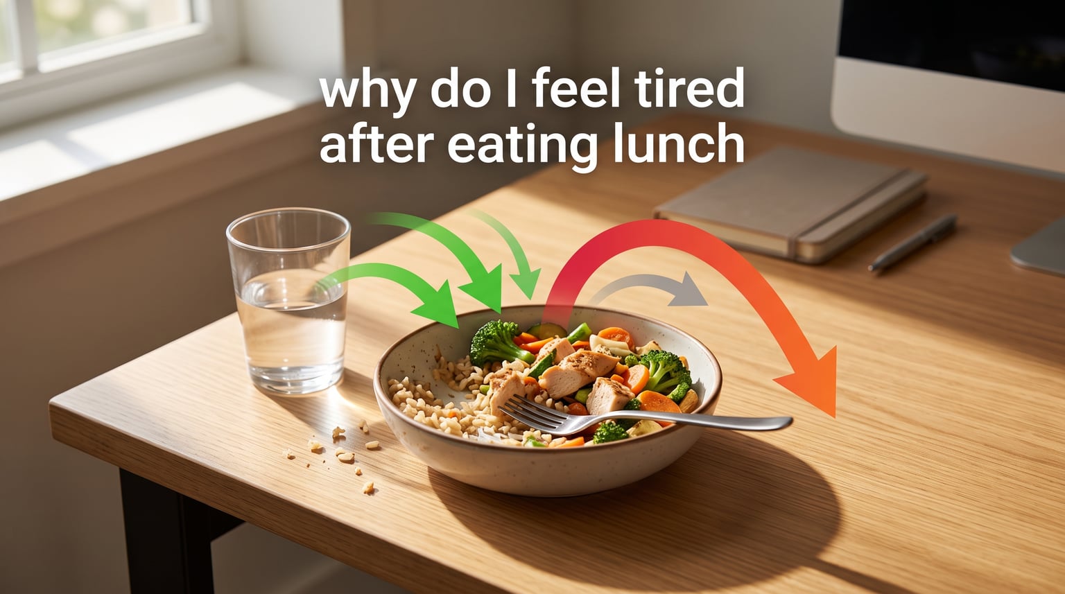 why do I feel tired after eating lunch