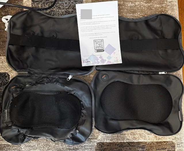 Zyllion ZMA-13 Back and Neck Massager with Heat for Pain Relief, Black customer photo 1