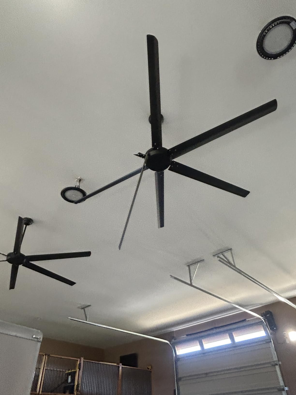 Westinghouse 7224800 HVLS Industrial Ceiling Fan, 100-Inch, Black | Indoor/outdoor rated, Remote control included, High-airflow DC motor, Ideal for warehouses and garages, Commercial use customer photo 1