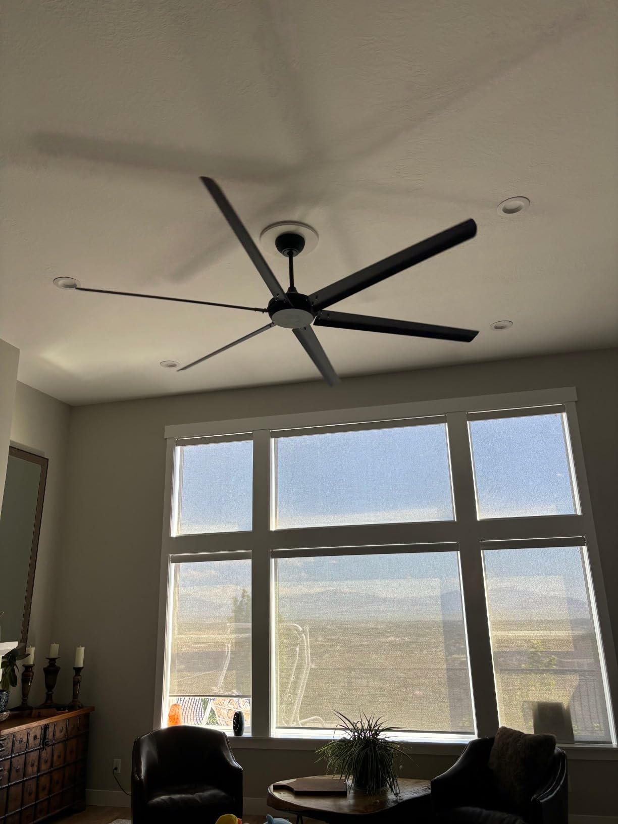 Westinghouse 7224800 HVLS Industrial Ceiling Fan, 100-Inch, Black | Indoor/outdoor rated, Remote control included, High-airflow DC motor, Ideal for warehouses and garages, Commercial use customer photo 2