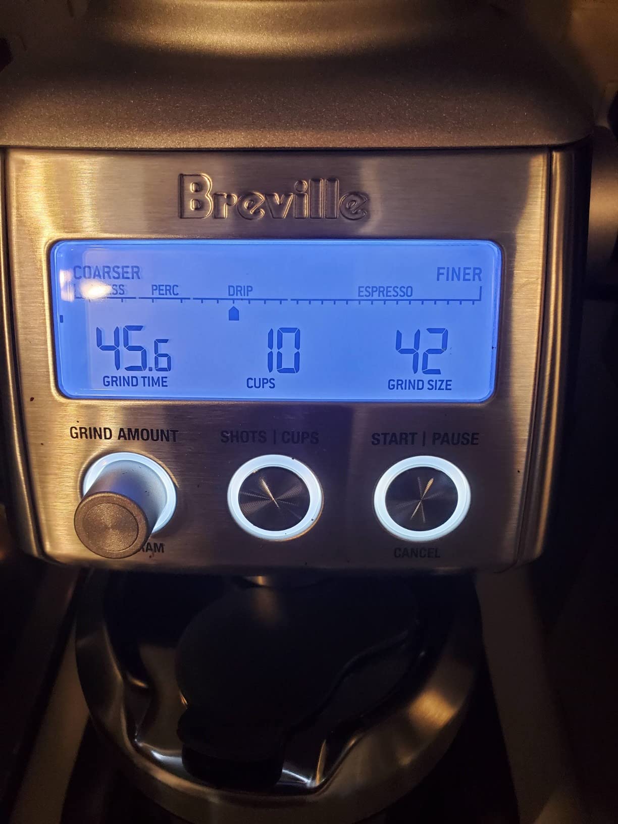 Breville BCG820BSS Smart Grinder Pro, Brushed Stainless Steel | Programmable Conical Burr Grinder with 60 Settings for Any Brew Method customer photo 2