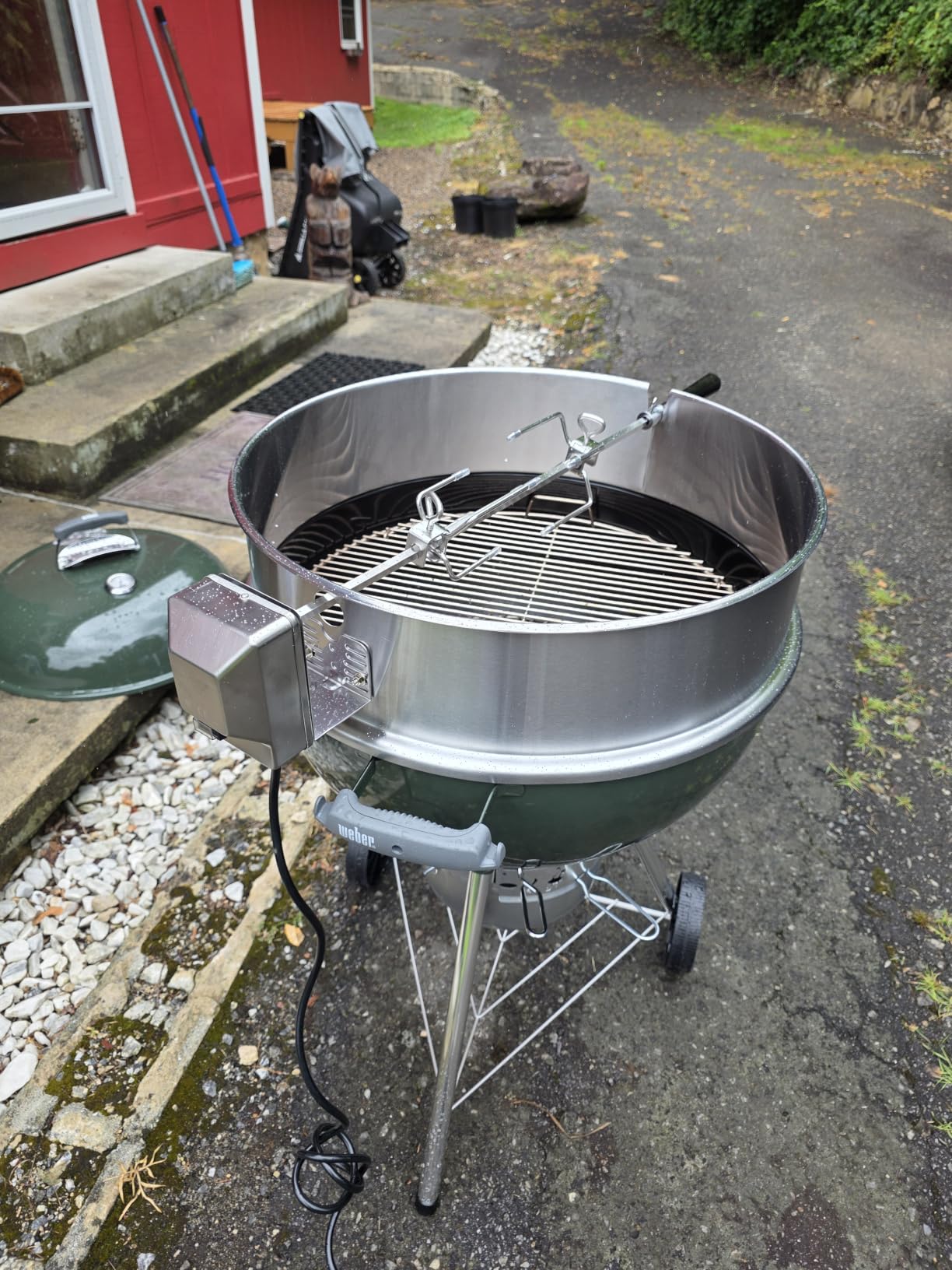 Stainless Steel Rotisserie Ring Kit Barbecue Accessories for Weber 22