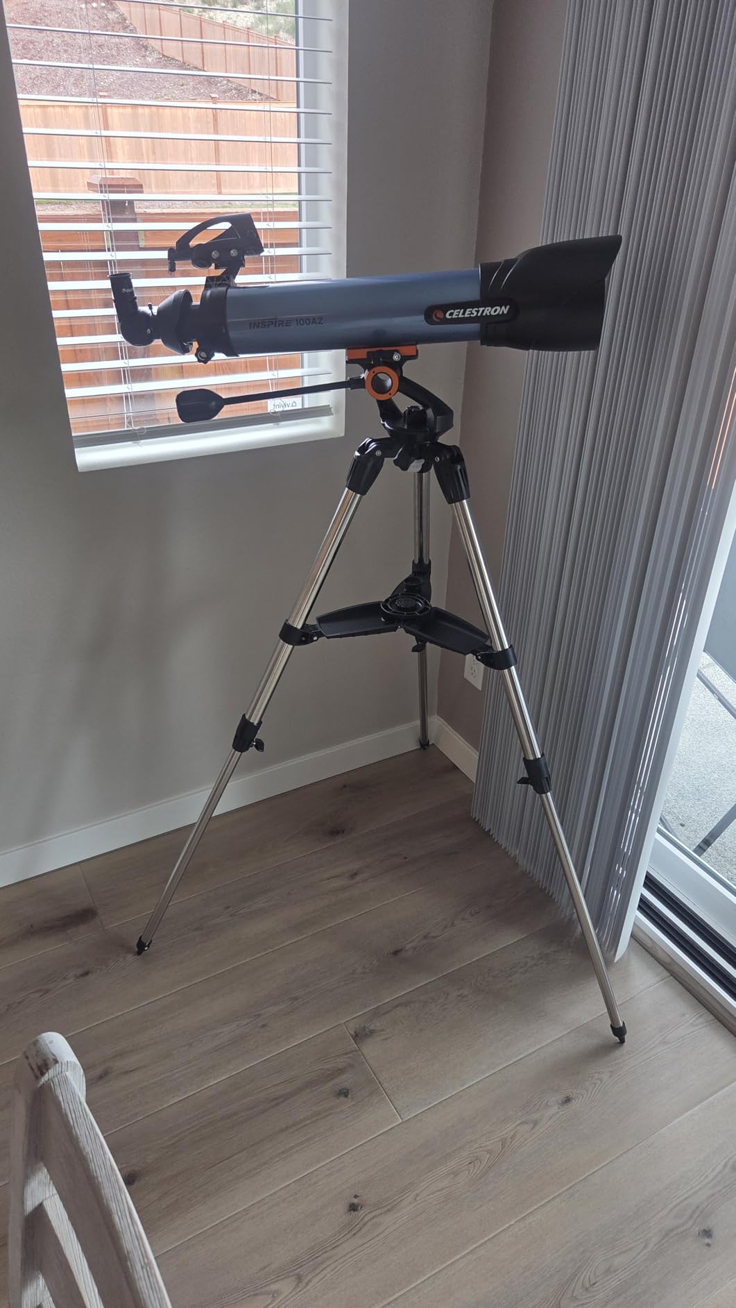 Celestron Inspire 100AZ Beginner Refractor Telescope with Phone Adapter customer photo 1