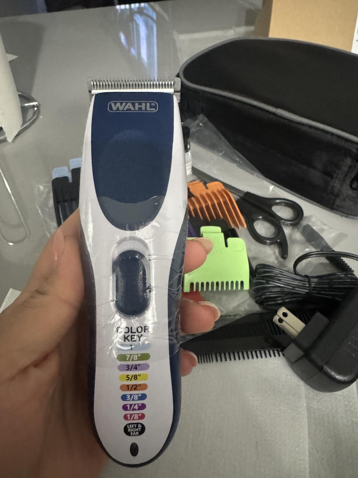 Wahl Color Pro Cordless Rechargeable Hair Clipper & Trimmer, Color Guards | Cordless At-Home Haircuts For Men, Women & Children With Easy Match Color Coded Guide Combs - Model 9649P customer photo 2