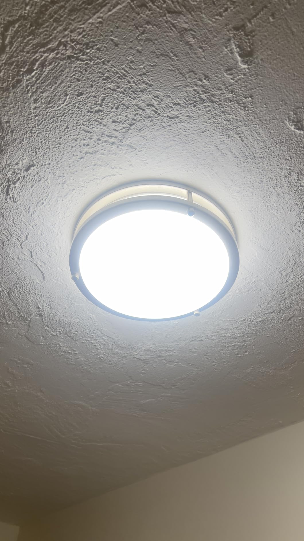 hykolity 13 inch Flush Mount LED Ceiling Light Fixture, 5CCT Adjustable 2700K/3000K/3500K/4000K/5000K, Brushed Nickel Saturn Dimmable Lighting for Kitchen, ETL Listed customer photo 1