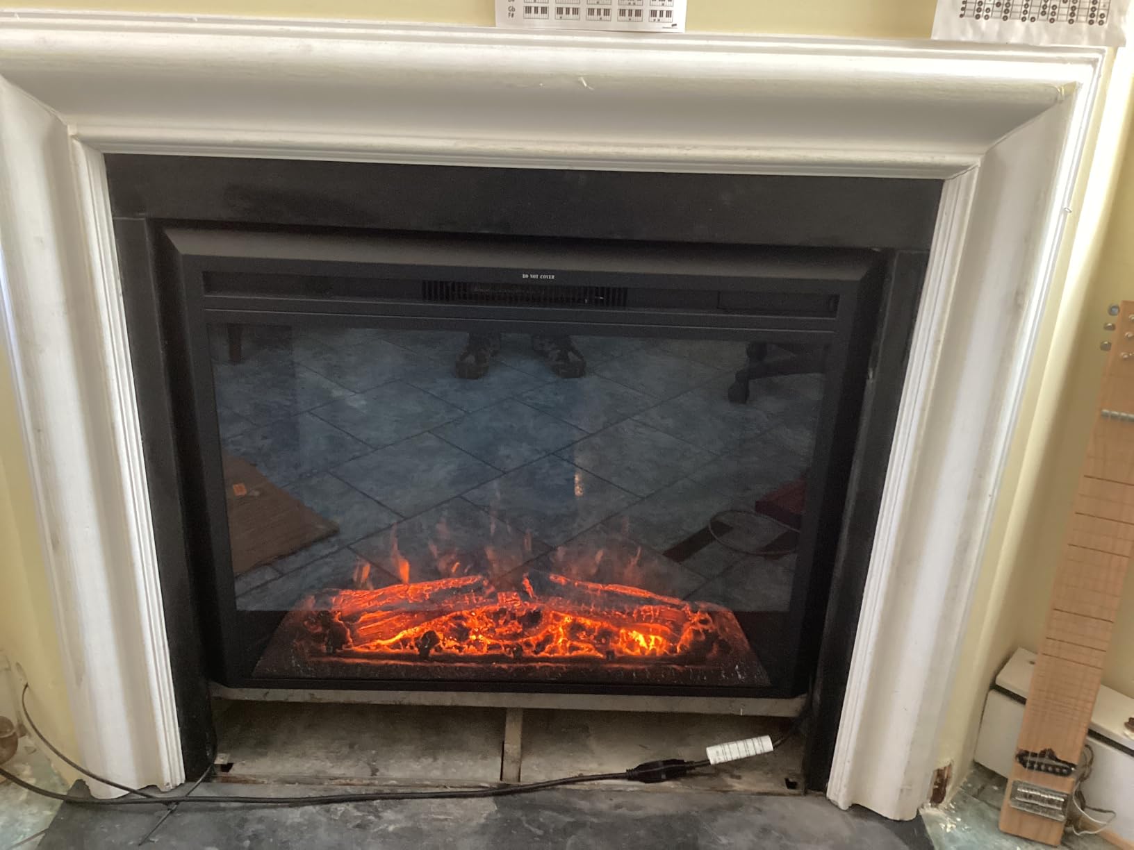 Valuxhome Electric Fireplace, 36 Inches Fireplace Insert with Overheating Protection, Fire Crackling Sound, Remote Control, 750/1500W, Black customer photo 1