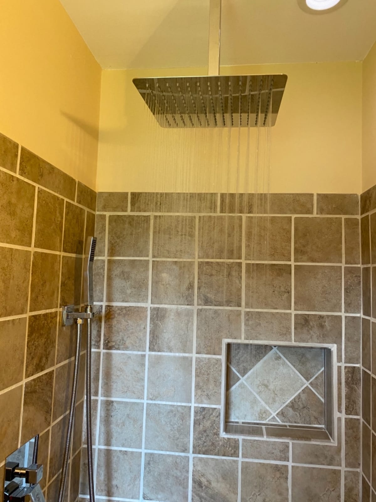 SR SUN RISE SRSH-C1003 Ceiling Mount Bathroom Luxury Rain Mixer Shower Combo Set Rainfall Shower Head System 10 Inch Polished Chrome customer photo 2