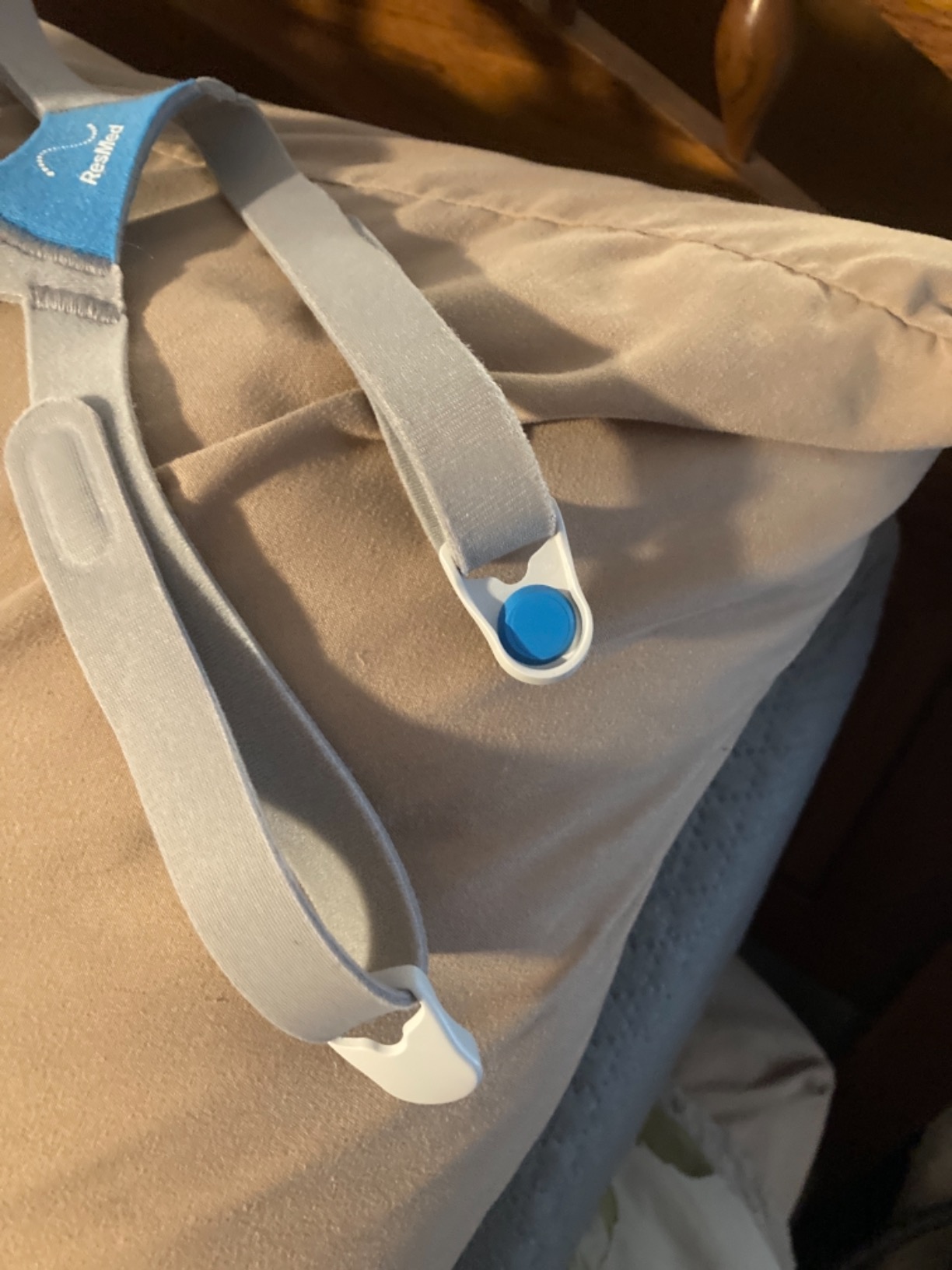 Resmed AirFit/AirTouch F20 Headgear - Replacement CPAP Headgear - Frame System & Full Face Cushion Not Included - Premium CPAP Accessories - Medium/Standard, Blue customer photo 2