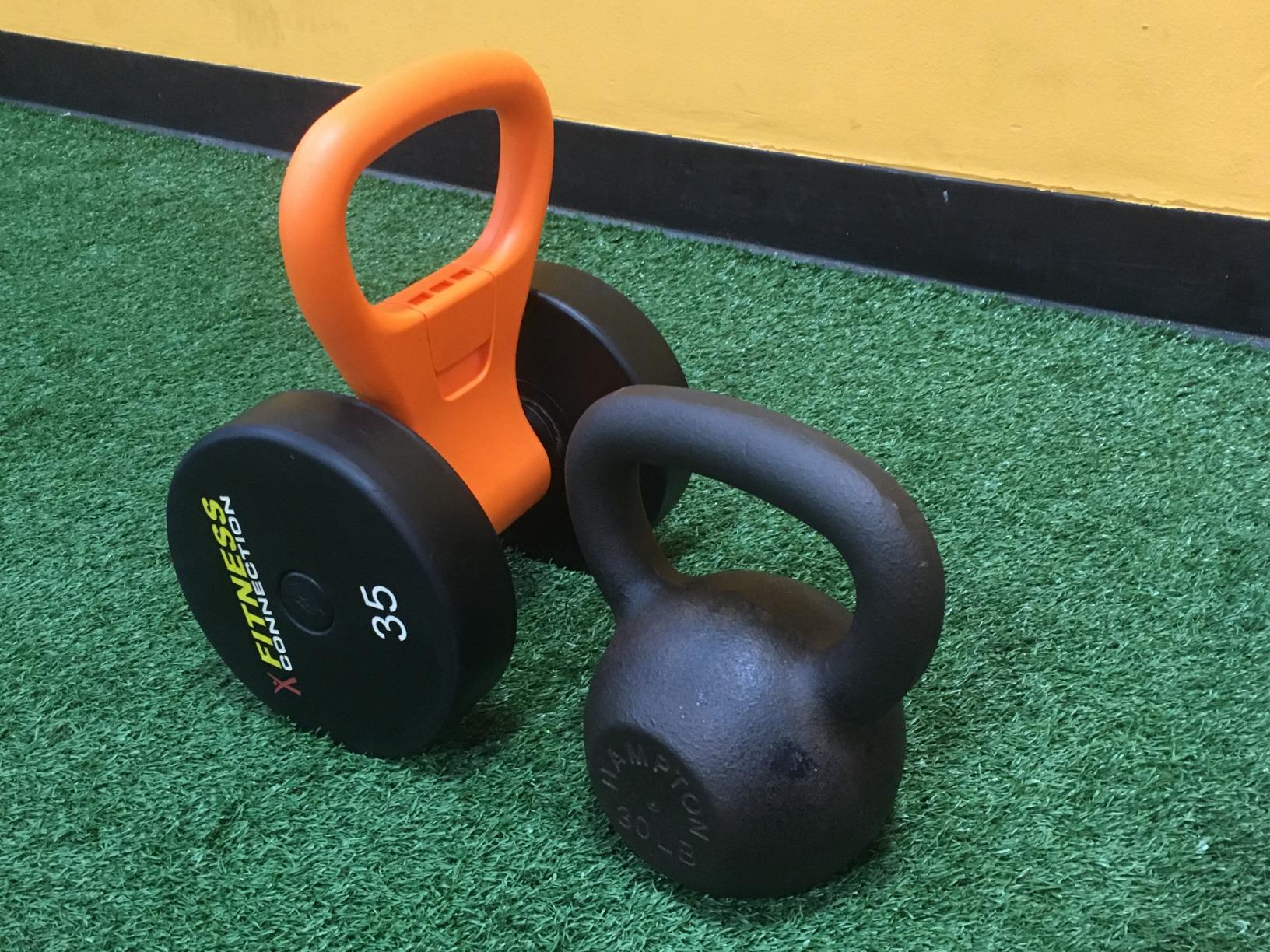 KETTLE GRYP - The Original - As Seen on SHARK TANK! Converts Your Dumbbells Into Kettlebells - Made in the USA - Dumbbell Grip Handle customer photo 1