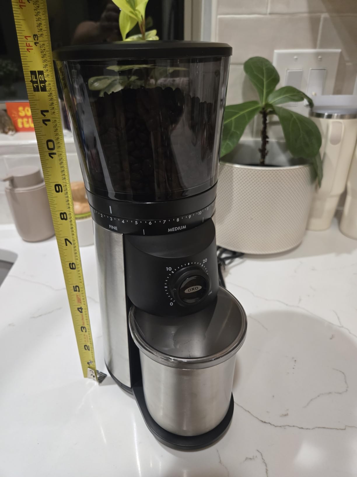 OXO Brew Conical Burr Electric Coffee Bean Grinder - 12 Oz, Silver | Stainless Steel Burrs, One-Touch Automatic, 43 Grind Settings customer photo 2