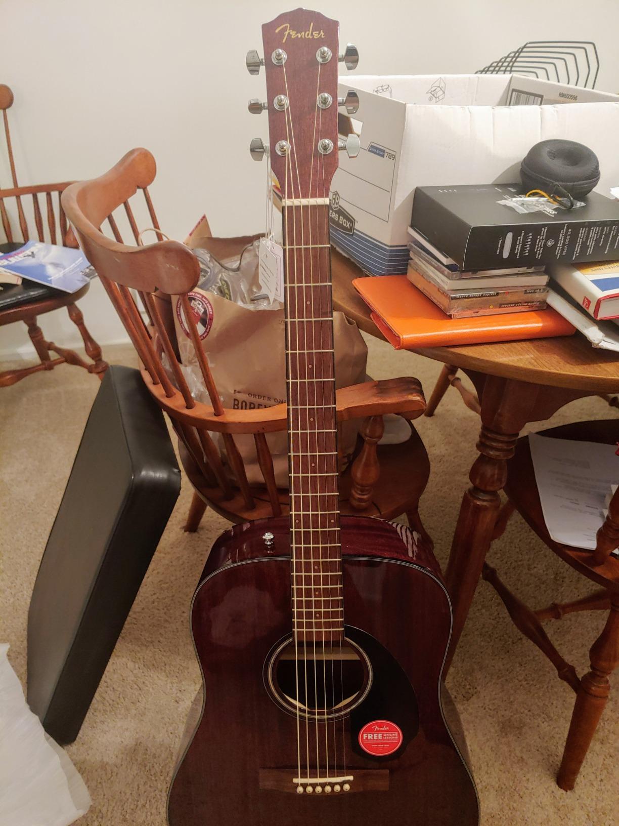 Fender CD-60S Dreadnought Acoustic Guitar, All-Mahogany, 2-Yr Warranty | CD-60S Dreadnought Classic Design with Rounded Walnut Fingerboard, Glossed Finish, All-Mahogany Construction customer photo 1