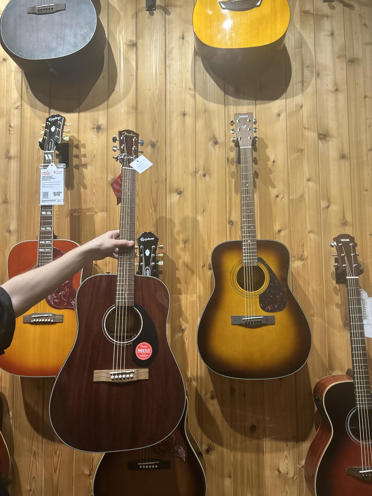 Fender CD-60S Dreadnought Acoustic Guitar, All-Mahogany, 2-Yr Warranty | CD-60S Dreadnought Classic Design with Rounded Walnut Fingerboard, Glossed Finish, All-Mahogany Construction customer photo 2