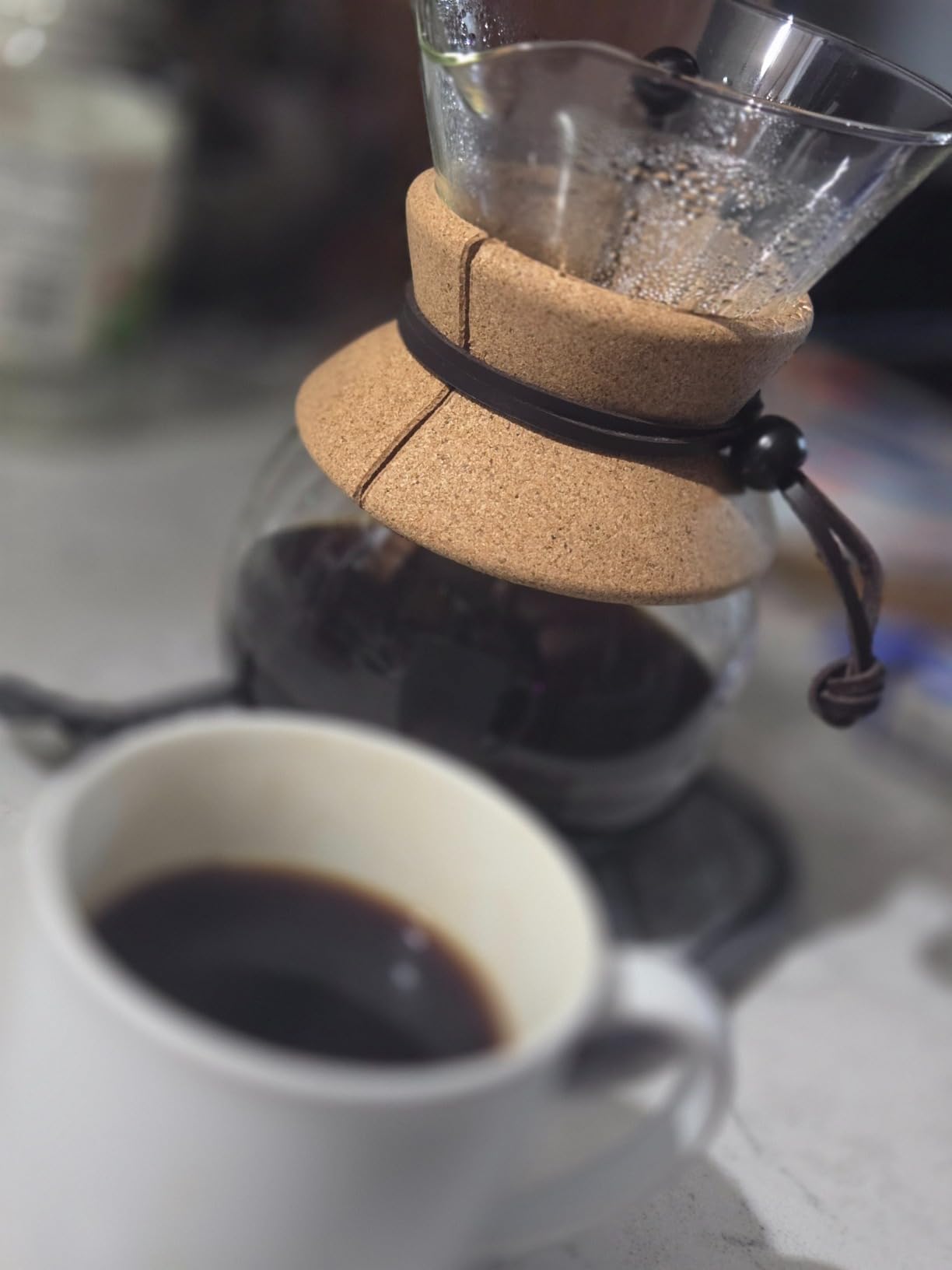 Bodum 34oz Pour Over Coffee Maker with Reusable Stainless Steel Filter and Cork Grip - Made in Portugal customer photo 2