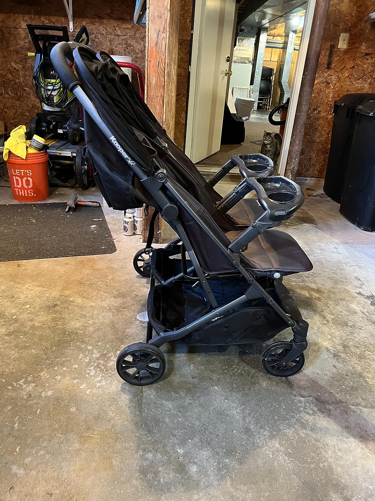 Joovy Kooper X2 Side-by-Side Double Stroller Featuring Dual Snack Trays, One-Handed Fold, Multi-Position Reclining Seats, Adjustable Leg Rests, and 2 Zippered Pockets for Storage, Forged Iron customer photo 1