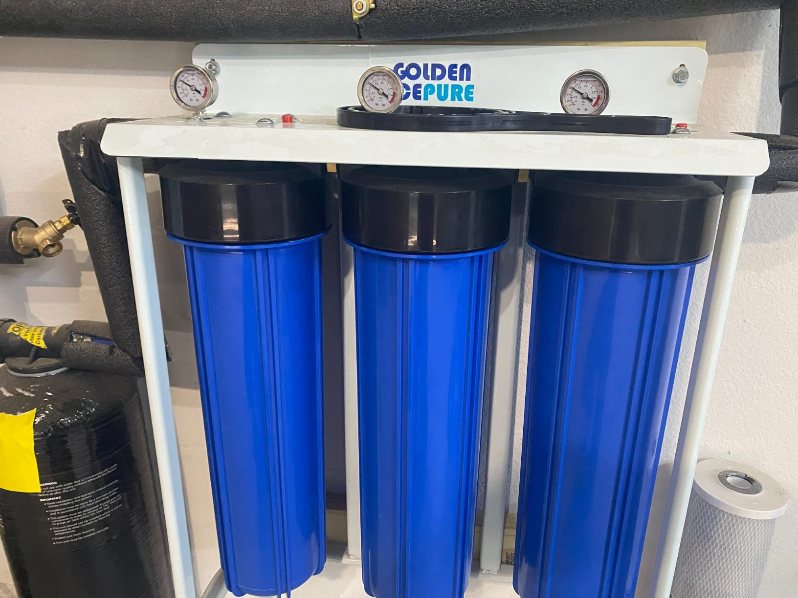 A. O. Smith Whole House Water Filter System | 600K Gal | AO-WH-Filter | 6-Year Filter | NSF Certified | Reduces 96.9% Chlorine Taste & Odor | 3/4