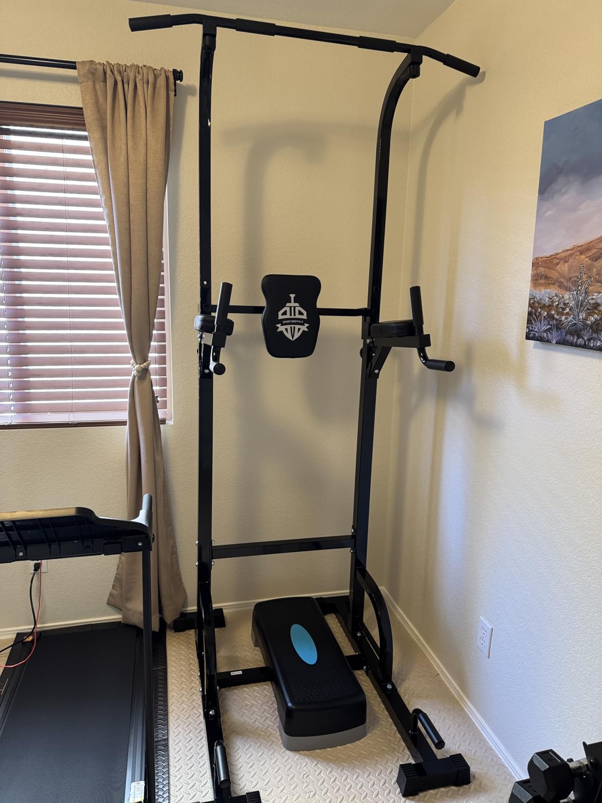 Sportsroyals Power Tower Pull Up Bar Station, 450LBS Stable Pull Up Dip Station for Home Gym Strength Training Equipment | FED Fitness customer photo 1