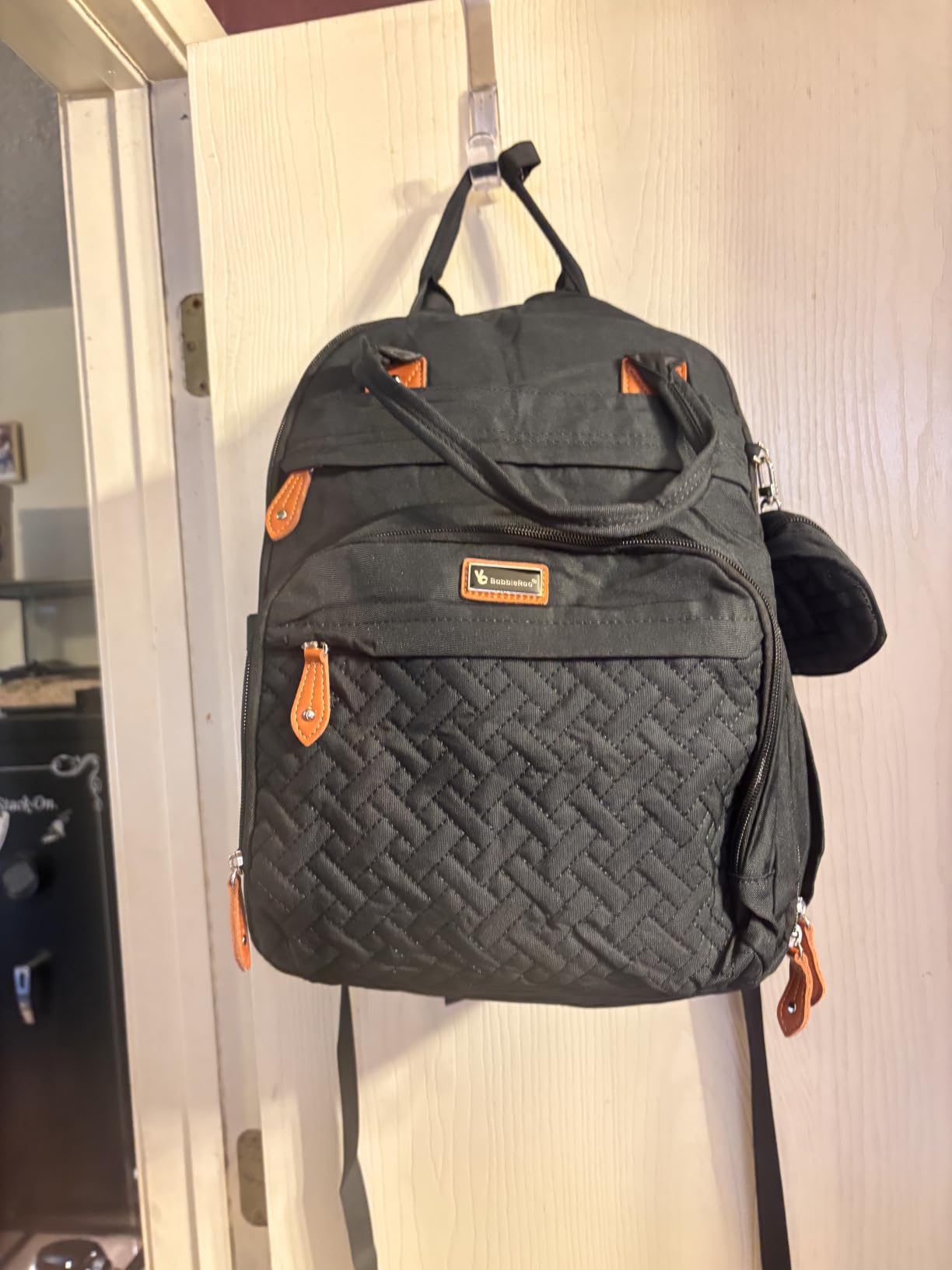 BabbleRoo Diaper Bag Backpack - Baby Essentials Travel Tote - Multi Function Water Resistant Diaper Bag, Travel Essentials Baby Bag with Changing Pad, Stroller Straps & Pacifier Case - Dark Gray customer photo 1