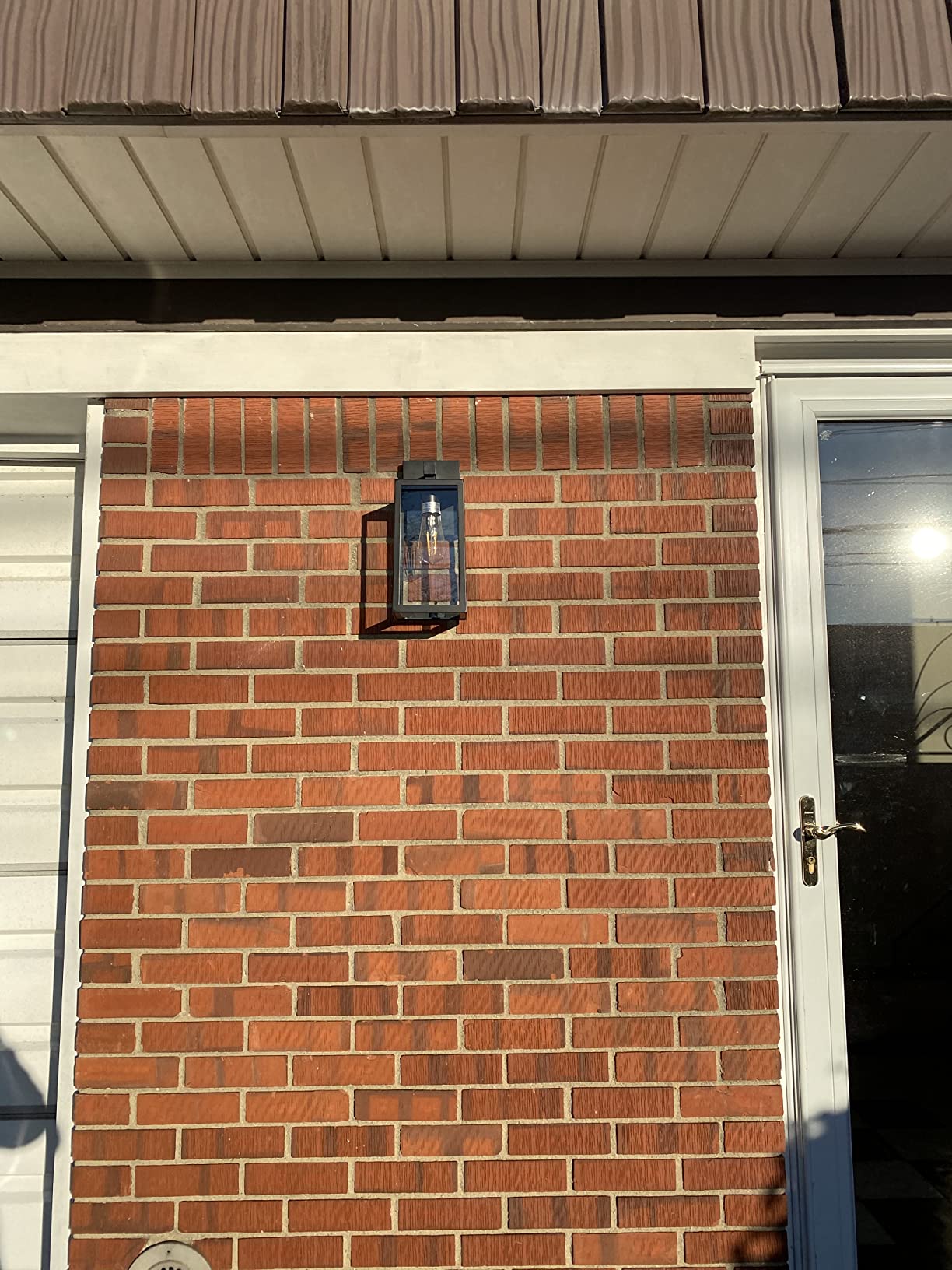 MAXvolador Outdoor Wall Lantern, Exterior Waterproof Wall Sconce Light Fixture, Black Anti-Rust Mount Light with Clear Glass, E26 Base Wall Lamp customer photo 1