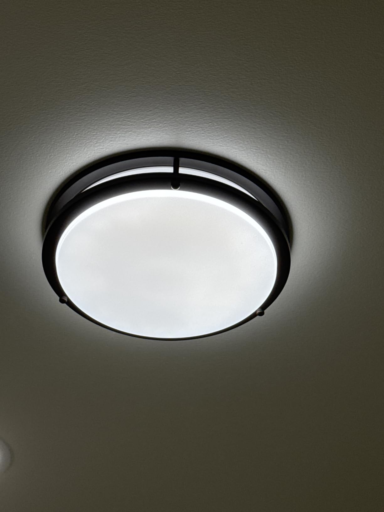 hykolity 10 inch Flush Mount LED Ceiling Light Fixture, 1100LM | 17W, 2700K/3000K/3500K/4000K/5000K Adjustable, Oil Rubbed Bronze Dimmable Lighting for Hallway Bathroom, 2 Pack customer photo 2