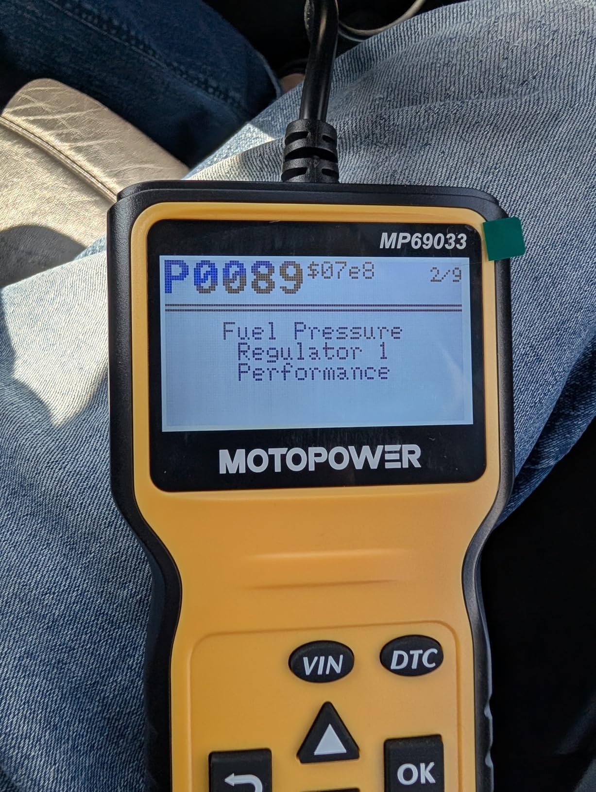 MOTOPOWER MP69033 Car OBD2 Scanner Code Reader Engine Fault Scanner CAN Diagnostic Scan Tool for All OBD II Protocol Cars Since 1996, Yellow customer photo 1