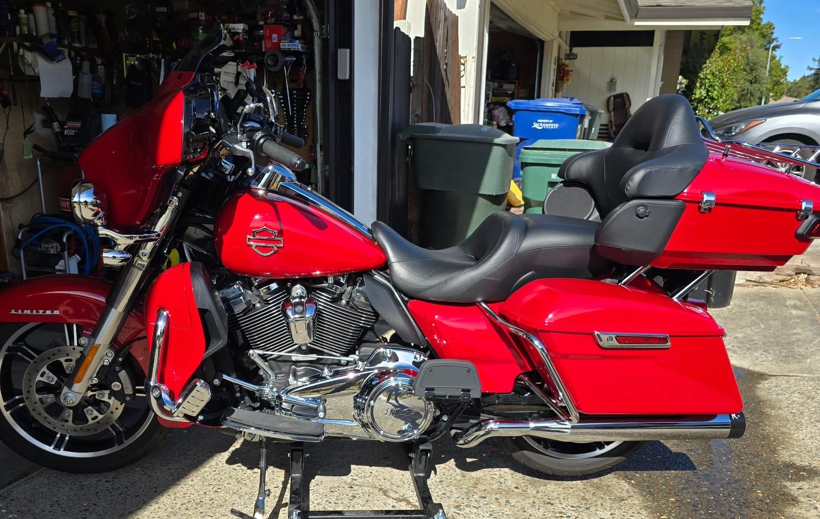 Let's Roll Cruiser Motorcycle Stand - 1200 LB Motorcycle Dolly for Garage Storage, Heavy Duty Dolly Wheels, Stable Garage Wheel Dollies with Mobility for Maintenance - Made in The USA customer photo 2