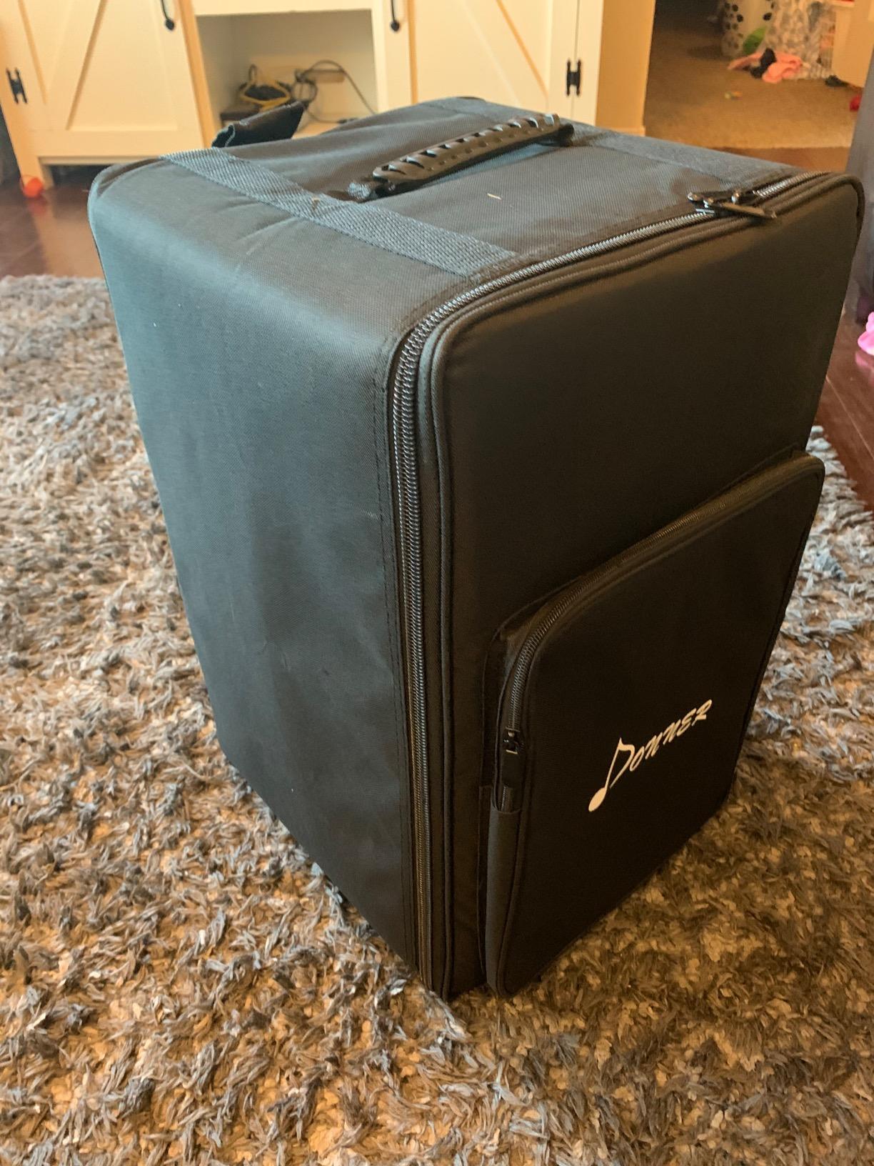 Donner Cajon Box Drum Full Size, Percussion Instrument Gifts for Adults Teens, Hand Crafted Birchwood Beat Box, Jam Cajon Drum Box, Portable with Adjustable Straps Travel Backpack customer photo 2