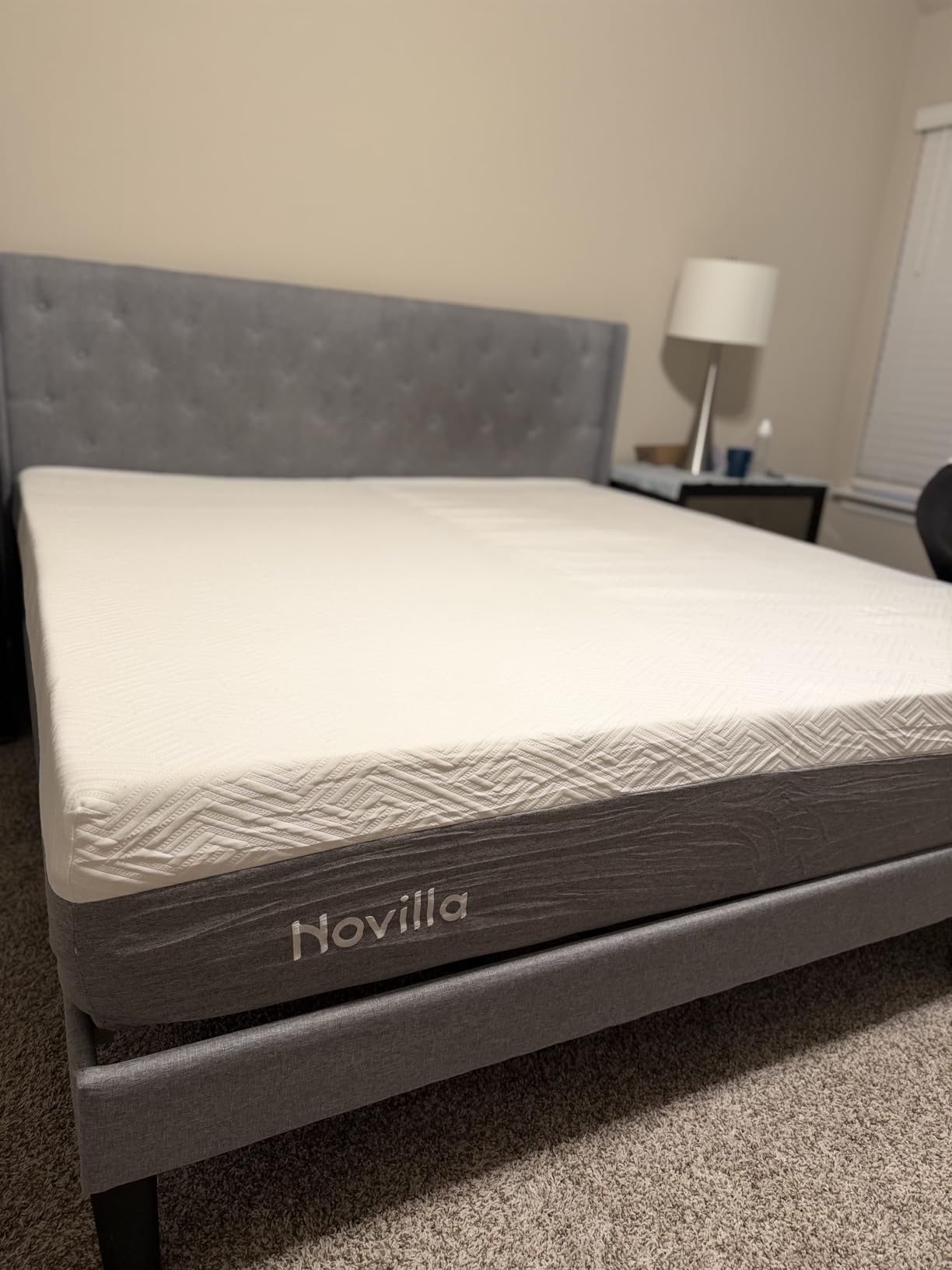 Novilla Bliss Queen Size Mattress, 12 Inch Gel Memory Foam Mattress Queen | Cool Night Sleep & Pressure Relief, Support Foam for Spine Alignment & Motion Isolation, Medium Plush Feel customer photo 2