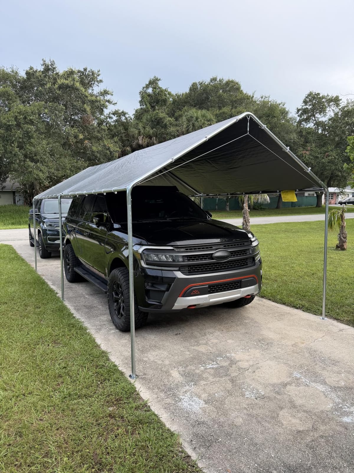 Outsunny 10'x20' Carport Outdoor Heavy Duty Galvanized Car Canopy White customer photo 2