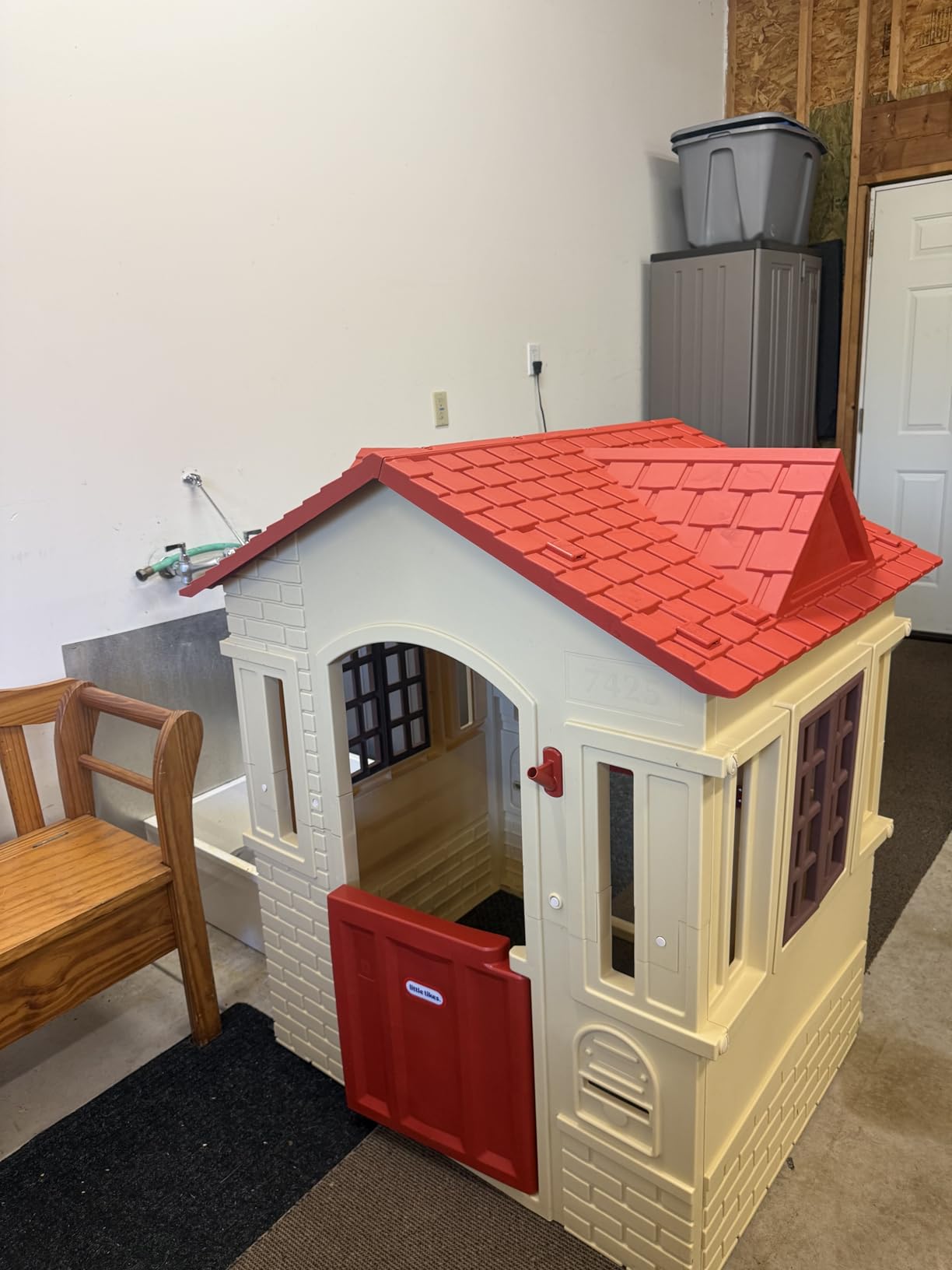 Little Tikes Cape Cottage Playhouse with Working Door, Windows, and Shutters - Tan, Toddlers Ages 2+ Years customer photo 1