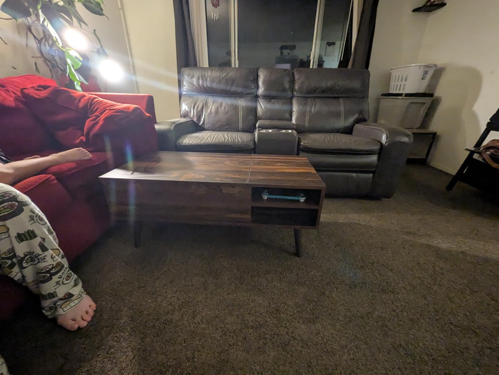 WLIVE Coffee Table with Lifting Top, Hidden Storage & Adjustable Shelf for Living Room Small Space, Multifunctional Rising Wooden Center Table, Mid Century Modern Tables for Home Dining Office, Brown customer photo 2