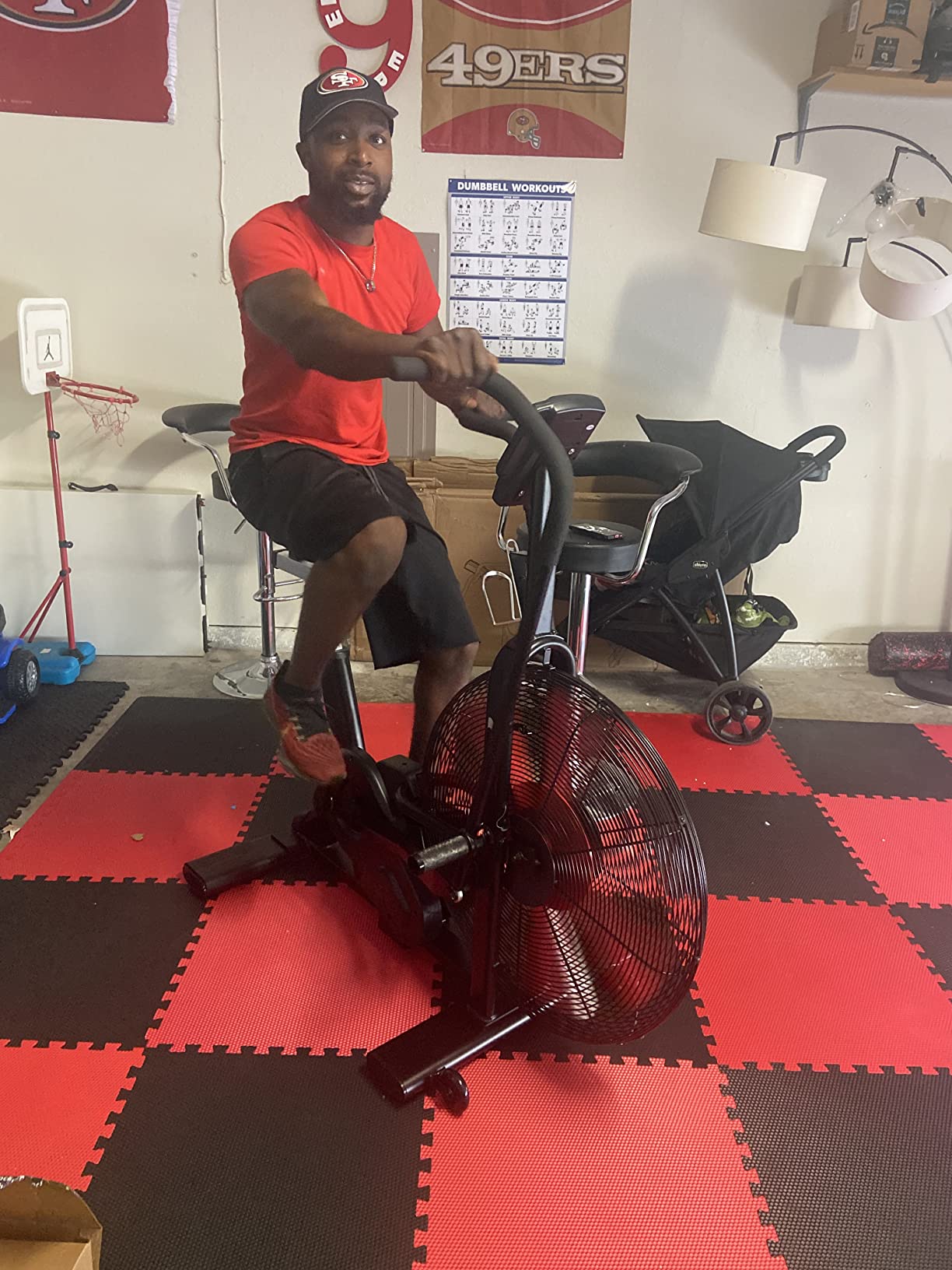 leikefitness Fan Exercise Bike Upright AirBike Indoor Stationary Bicycle customer photo 1