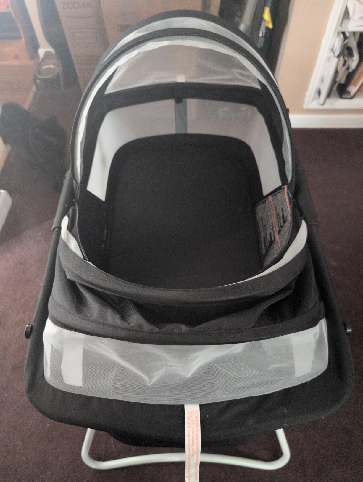 Dream On Me Karley Bassinet, Award Winner Lightweight Travel Baby Bassinet, Foldable Bedside Sleeper, Adjustable Double Canopy, Spacious Design, Soft Fabric, Storage Basket - Black customer photo 2