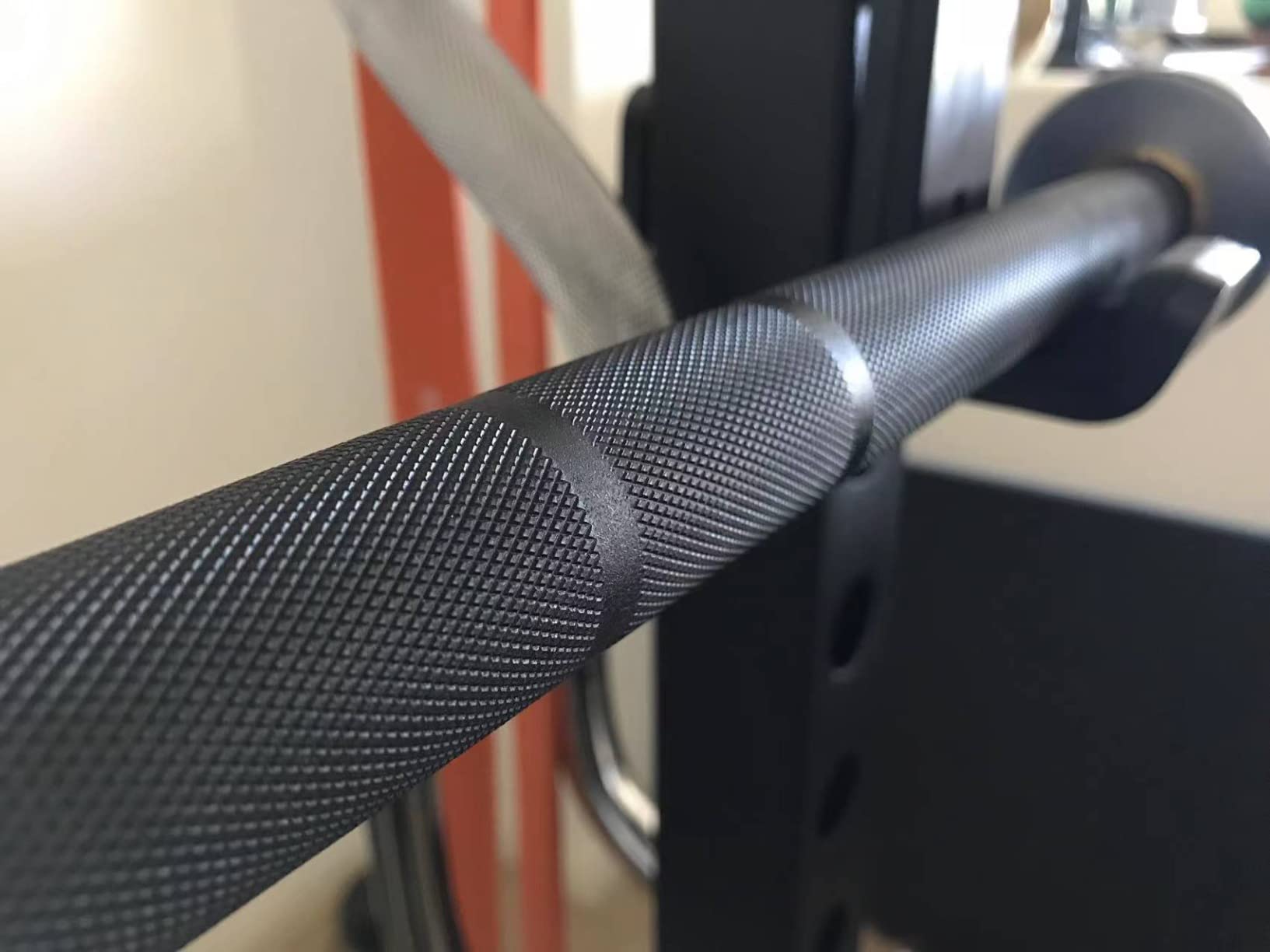 7FT Alloy Steel Olympic Barbell, 1500LB 45LB | 205,000 PSI alloy steel bar with 8 needle bearings, bushings, 1.2mm knurling, hard chrome finish, and smooth sleeve rotation customer photo 1