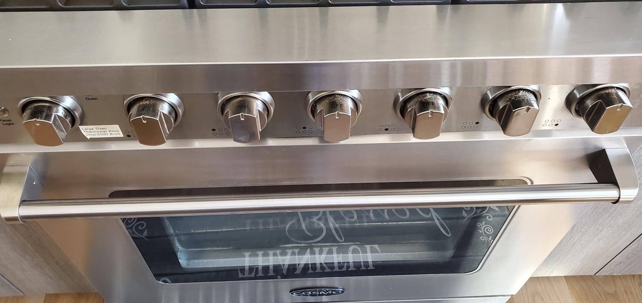 30 in. Haven Coll 4.8 cu ft 5 Burner Gas Range, Convection, Stainless Steel | Cosmo COS-EPGR304 Convection Oven, Knob LED Indicators, Mirror Finished Knobs, Storage Drawer, Liquid Propane Convertible customer photo 2