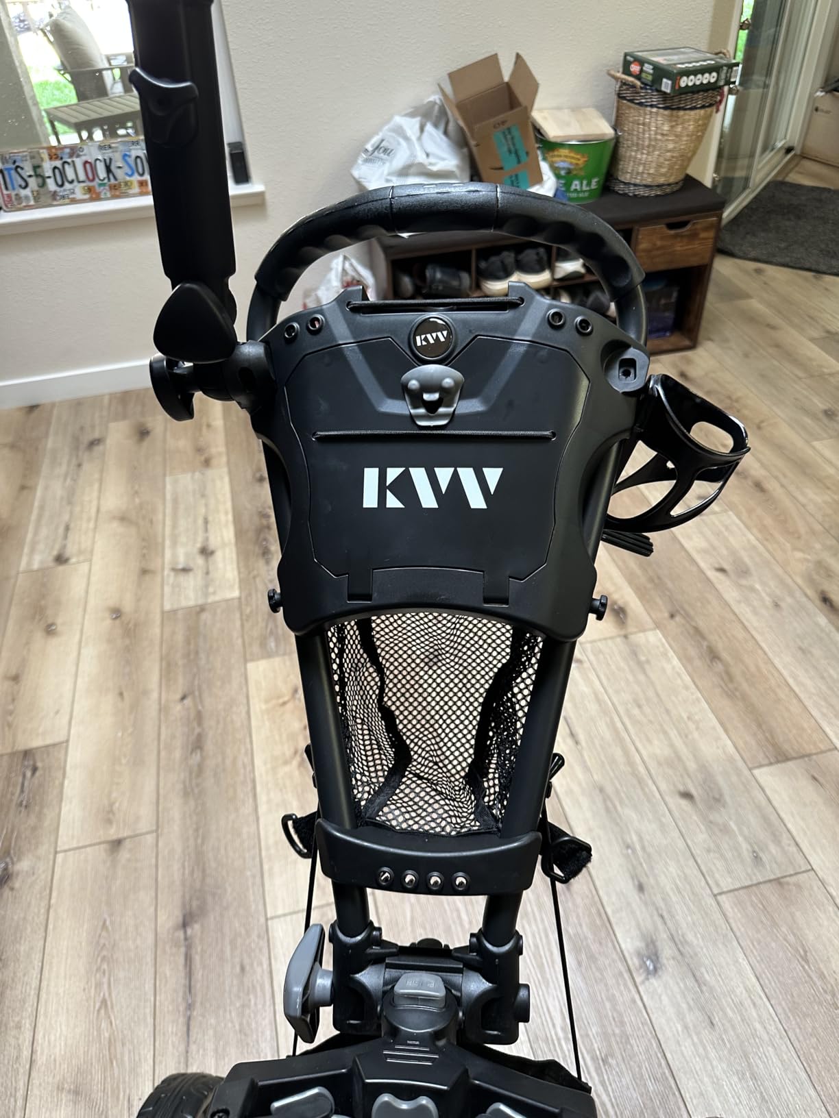 KVV 3 Wheel 360 Rotating Front Wheel Golf Push Cart Open and Close in ONE Second - Free Umbrella Holder Included customer photo 2