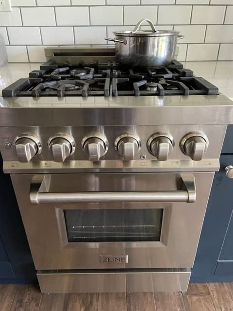 ZLINE 24 in. 2.8 cu. ft. Legacy Dual Fuel Range with 4 Burner Gas Cooktop and Electric Convection Oven in Stainless Steel (RA24) customer photo 2