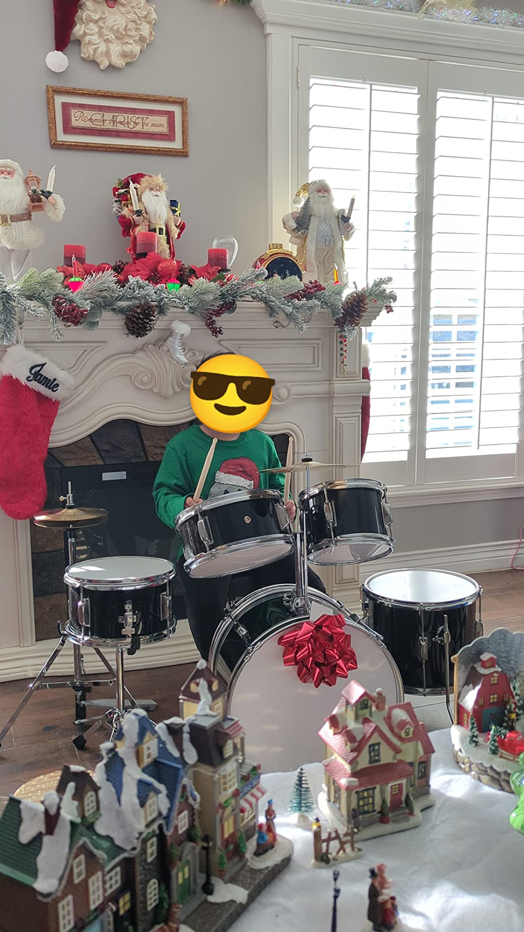 Best Choice Products Kids 5-Piece Beginner Drum Set Junior Kit, Starter Percussion w/Cymbals, Pedal, Drumsticks, Stool, Toms, Snare, Hi Hat - Black customer photo 1