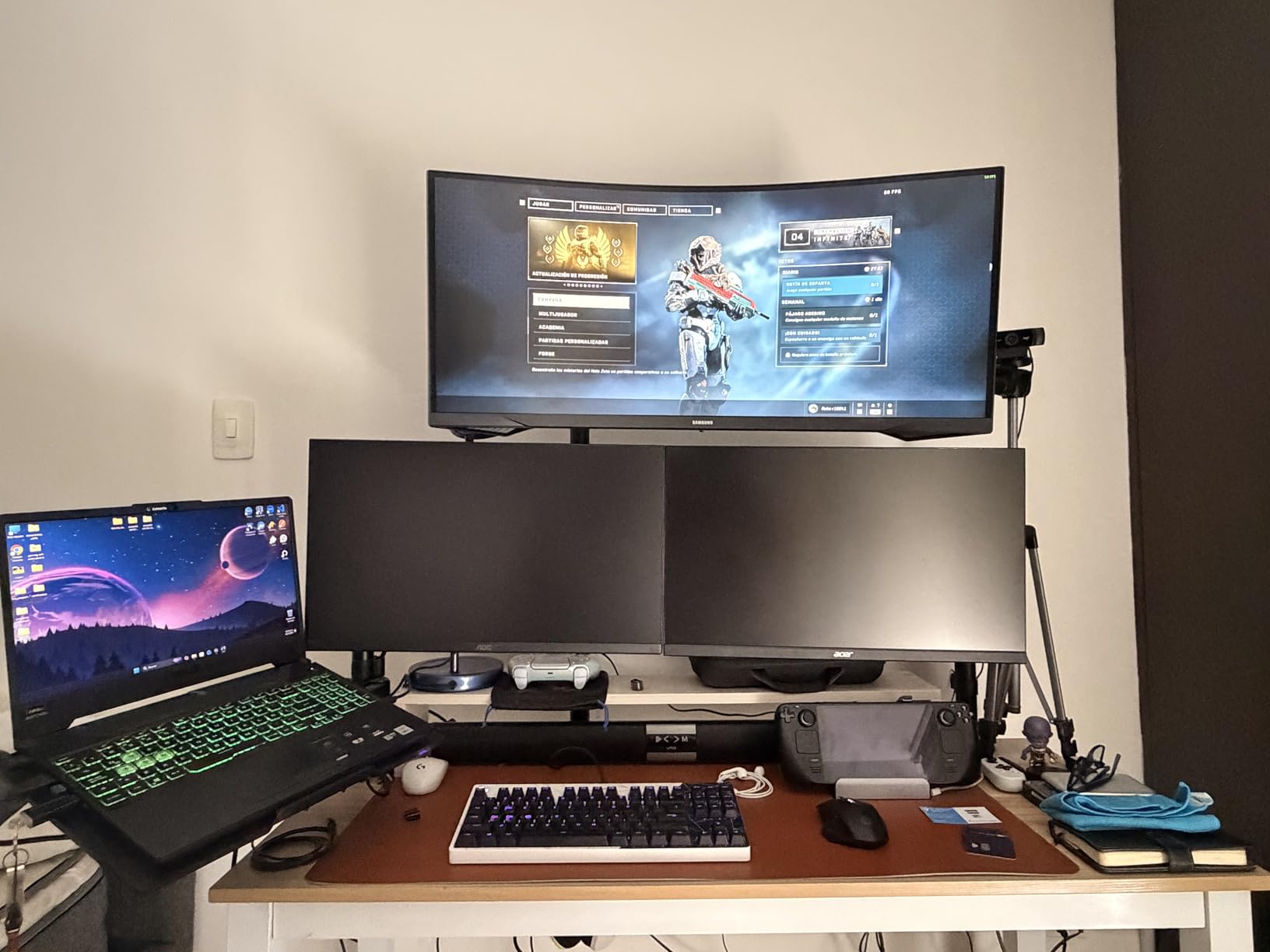 Samsung 34' Odyssey G5 Ultra-Wide Gaming Monitor with 1000R Curved Screen, 165Hz, 1ms, FreeSync Premium, WQHD (LC34G55TWWNXZA) customer photo 2