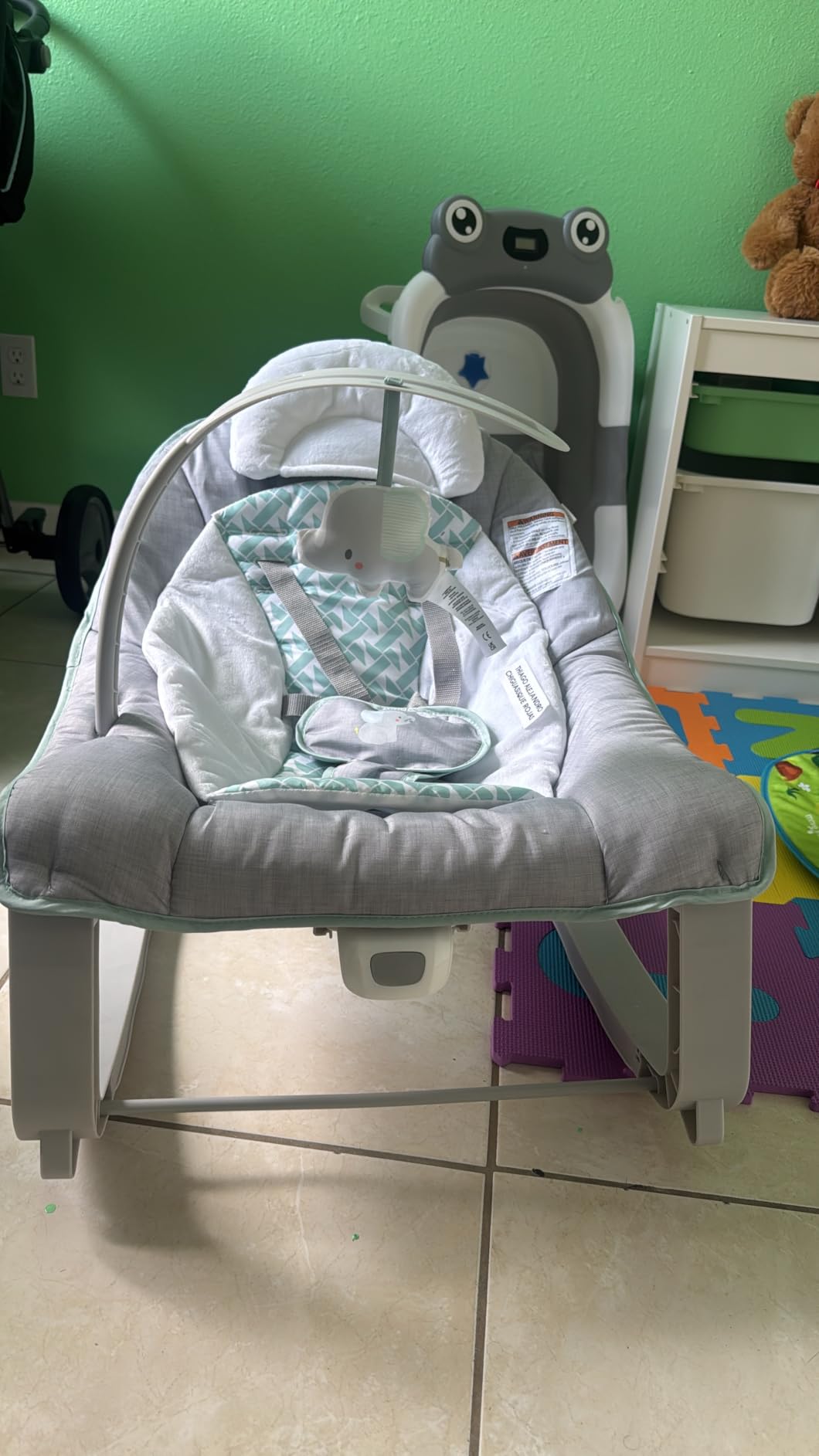 Ingenuity Keep Cozy 3-in-1 Grow with Me Vibrating Baby Bouncer, Seat & Infant to Toddler Rocker, Vibrations & -Toy Bar, 0-30 Months Up to 40 lbs (Weaver) customer photo 1
